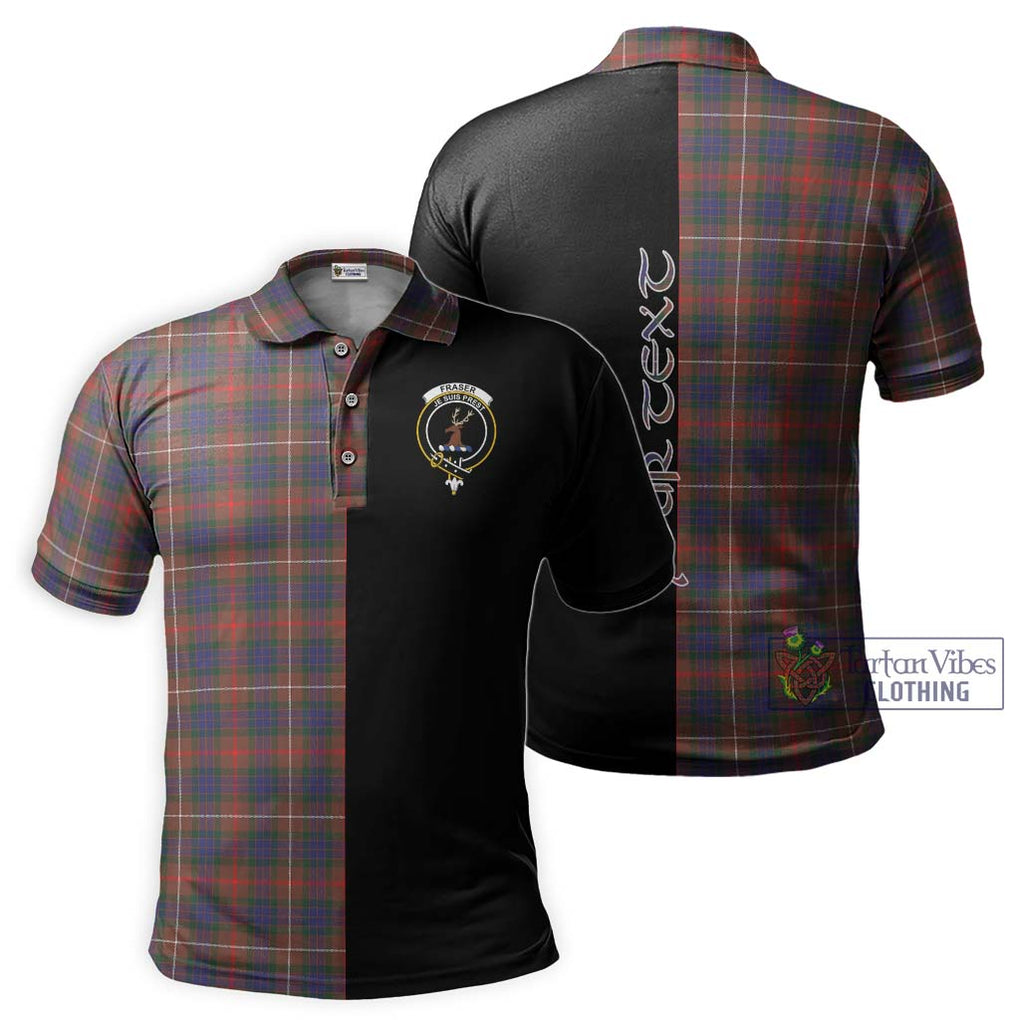 Fraser Hunting Modern Tartan Polo Shirt with Family Crest and Half Of Me Style Kid - Tartanvibesclothing Shop