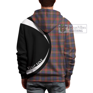Fraser Hunting Modern Tartan Hoodie with Family Crest Circle Style