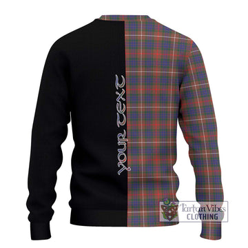 Fraser Hunting Modern Tartan Ugly Sweater with Family Crest and Half Of Me Style