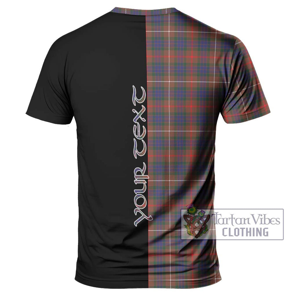 Fraser Hunting Modern Tartan T-Shirt with Family Crest and Half Of Me Style - Tartanvibesclothing Shop