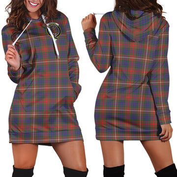 Fraser Hunting Modern Tartan Hoodie Dress with Family Crest