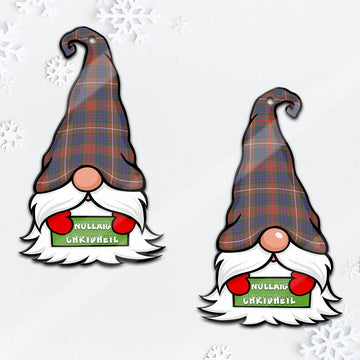 Fraser Hunting Modern Gnome Christmas Ornament with His Tartan Christmas Hat