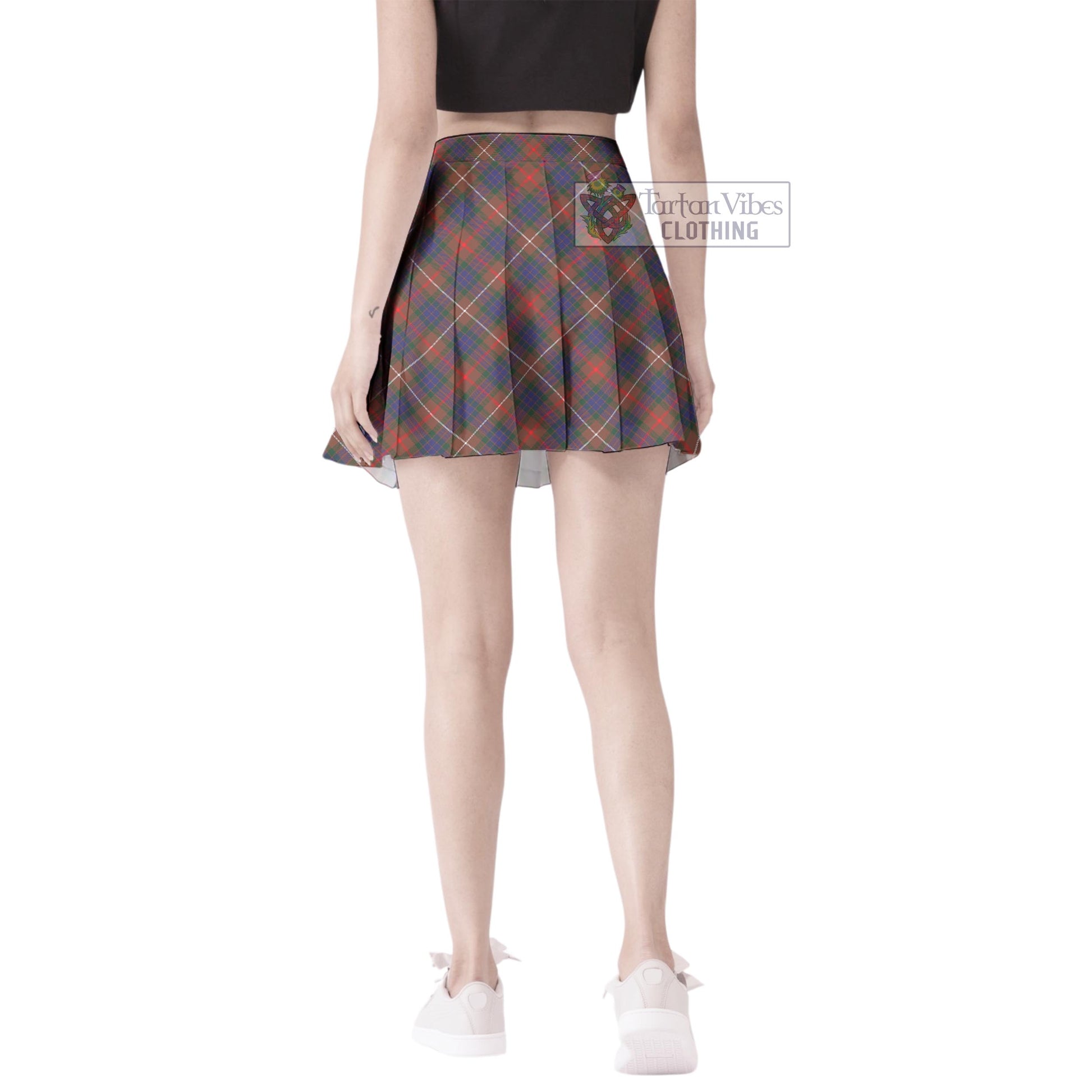 Tartan Vibes Clothing Fraser Hunting Modern Tartan Women's Plated Mini Skirt