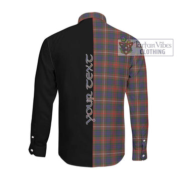 Fraser Hunting Modern Tartan Long Sleeve Button Shirt with Family Crest and Half Of Me Style