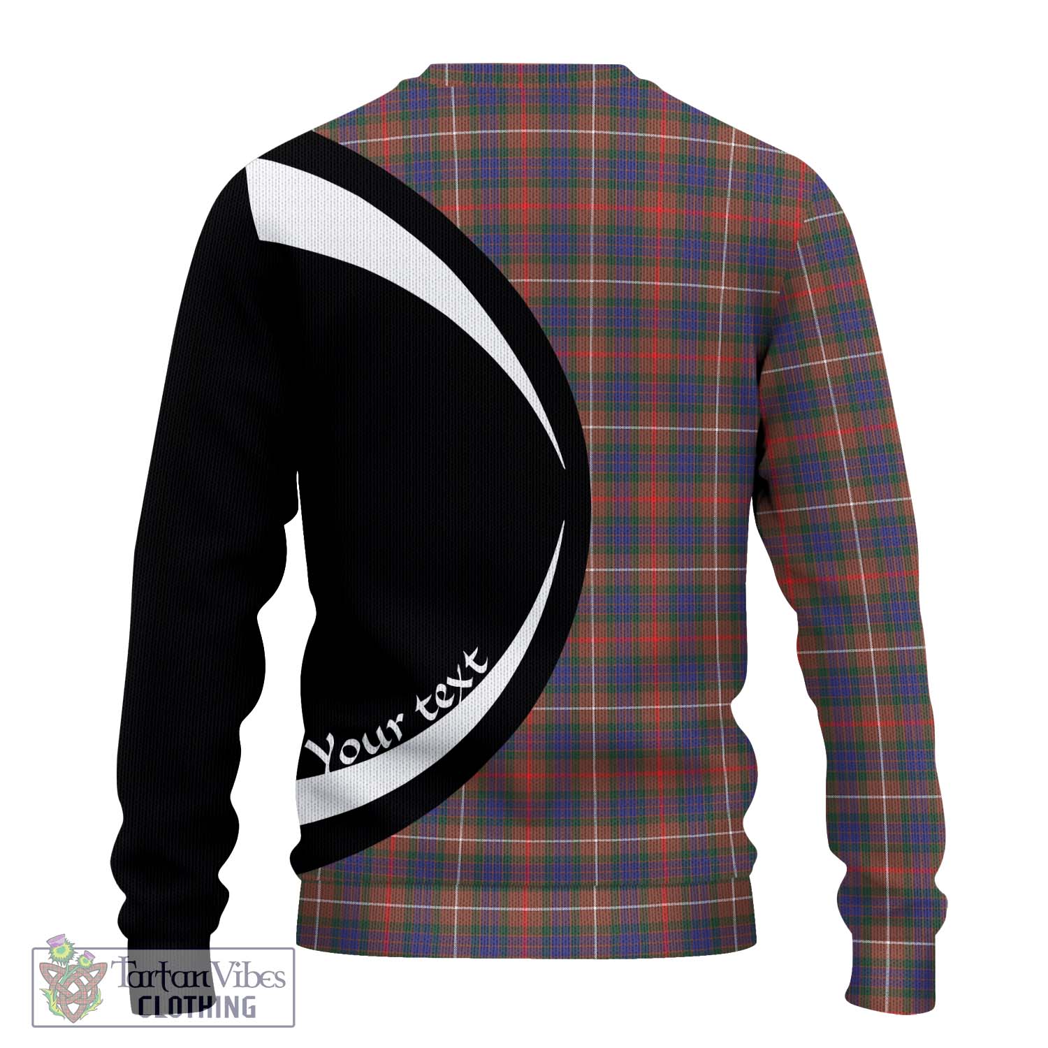 Fraser Hunting Modern Tartan Ugly Sweater with Family Crest Circle Style - Tartan Vibes Clothing