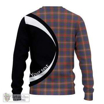 Fraser Hunting Modern Tartan Ugly Sweater with Family Crest Circle Style