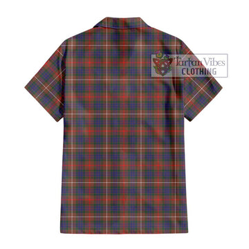 Fraser Hunting Modern Tartan Short Sleeve Button Shirt with Family Crest DNA In Me Style