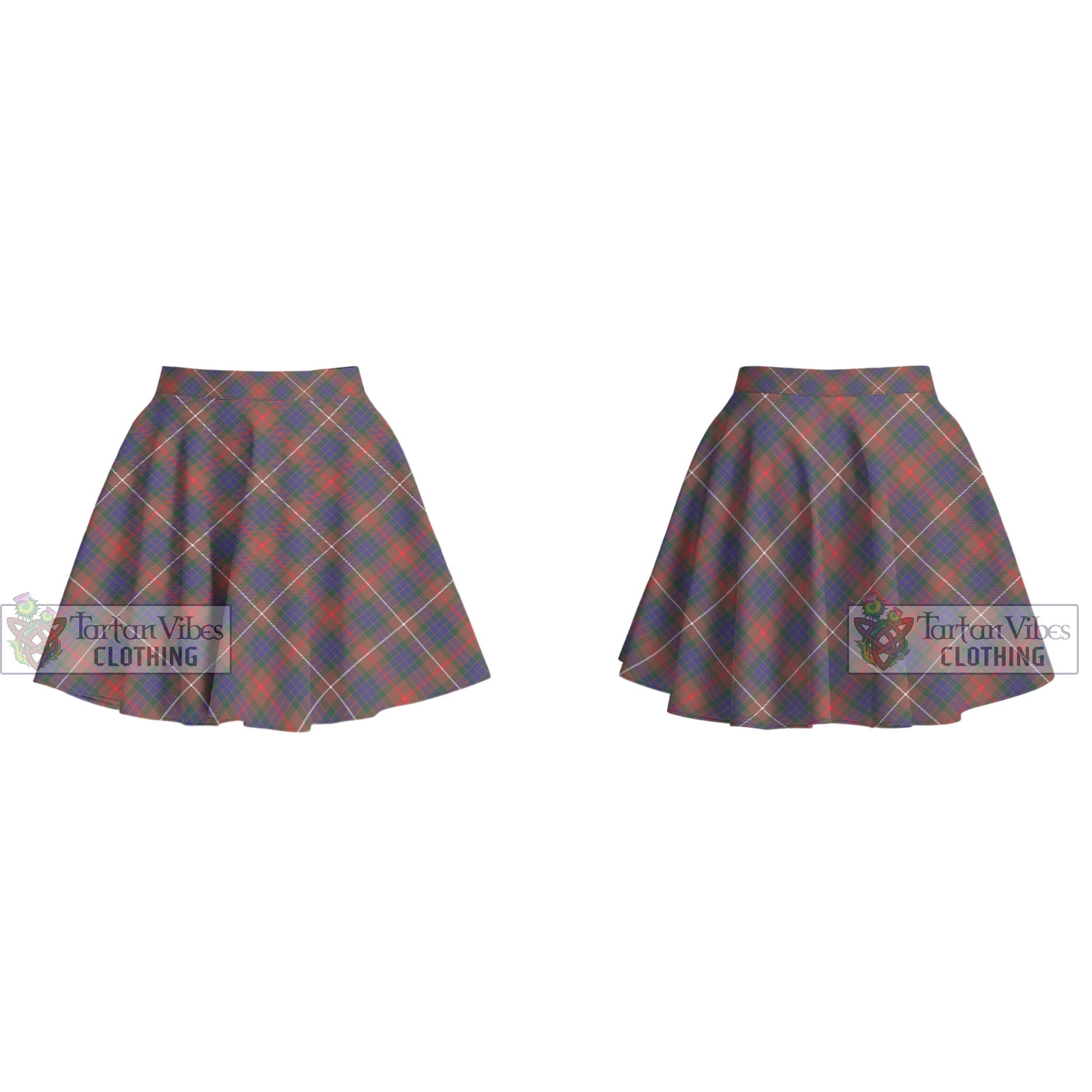 Tartan Vibes Clothing Fraser Hunting Modern Tartan Women's Plated Mini Skirt