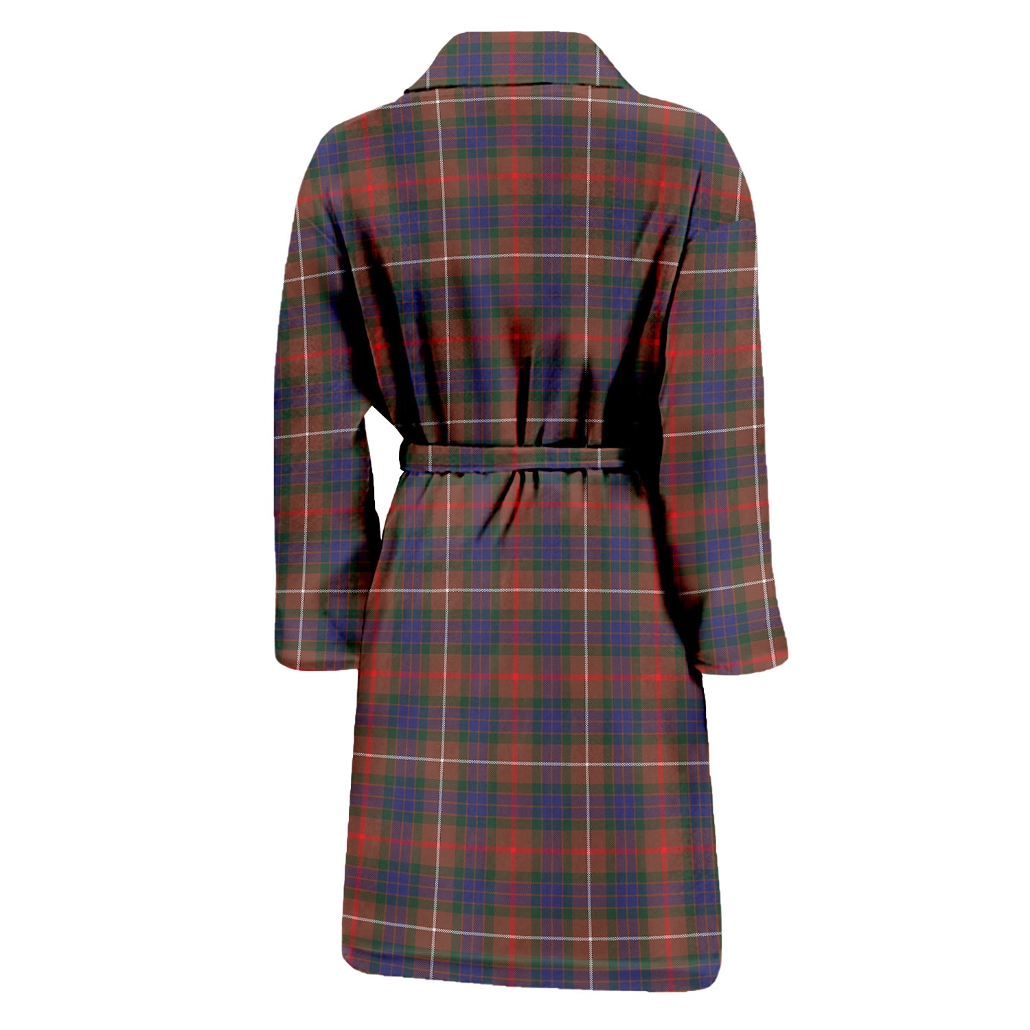 Fraser Hunting Modern Tartan Bathrobe with Family Crest - Tartan Vibes Clothing