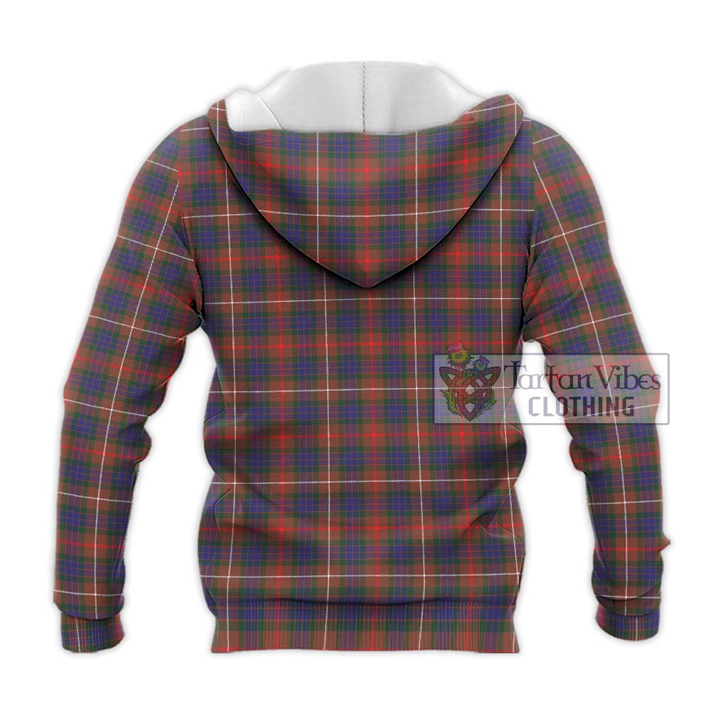 Tartan Vibes Clothing Fraser Hunting Modern Tartan Knitted Hoodie with Family Crest DNA In Me Style