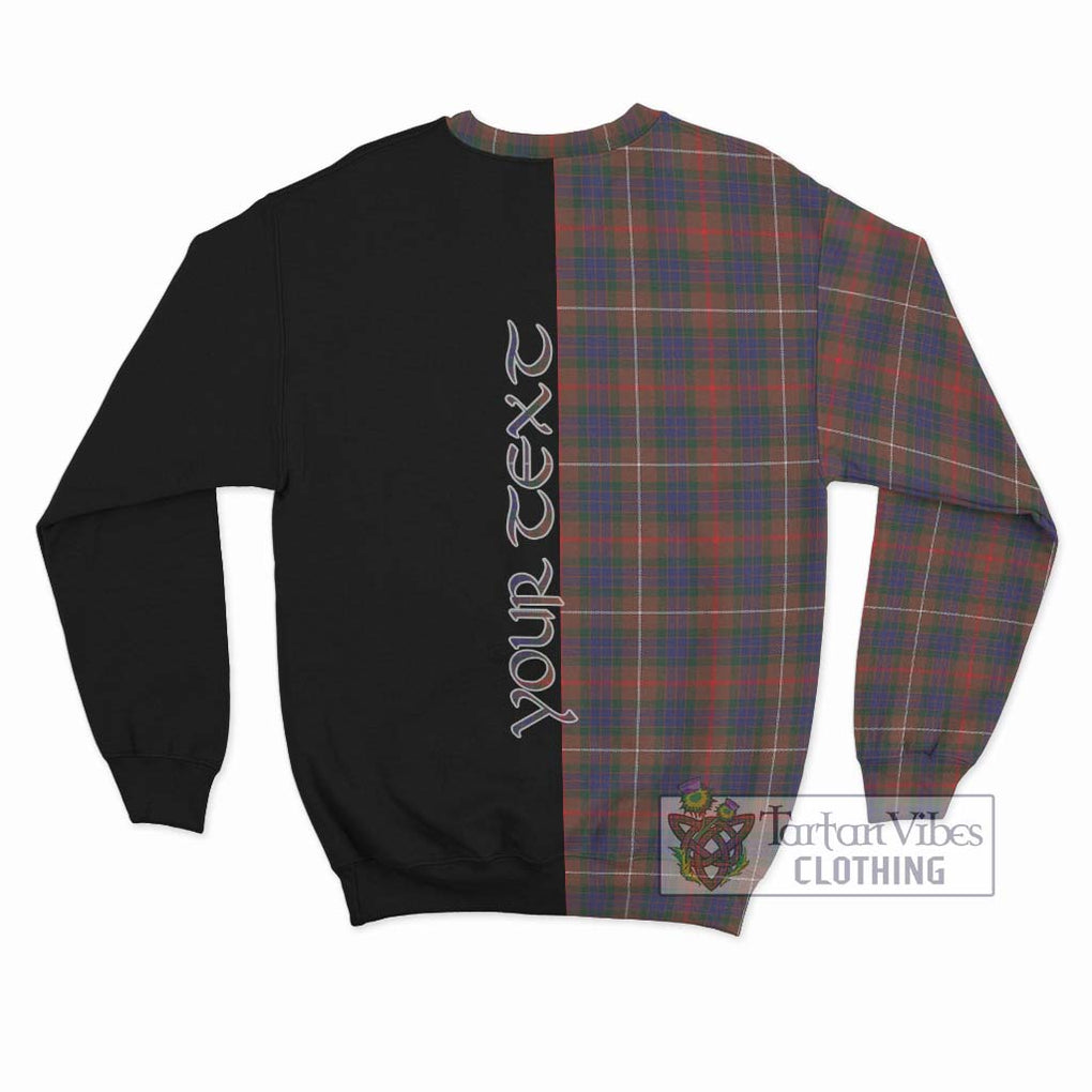 Fraser Hunting Modern Tartan Sweatshirt with Family Crest and Half Of Me Style - Tartanvibesclothing Shop