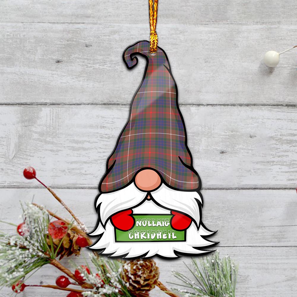 Fraser Hunting Modern Gnome Christmas Ornament with His Tartan Christmas Hat - Tartanvibesclothing