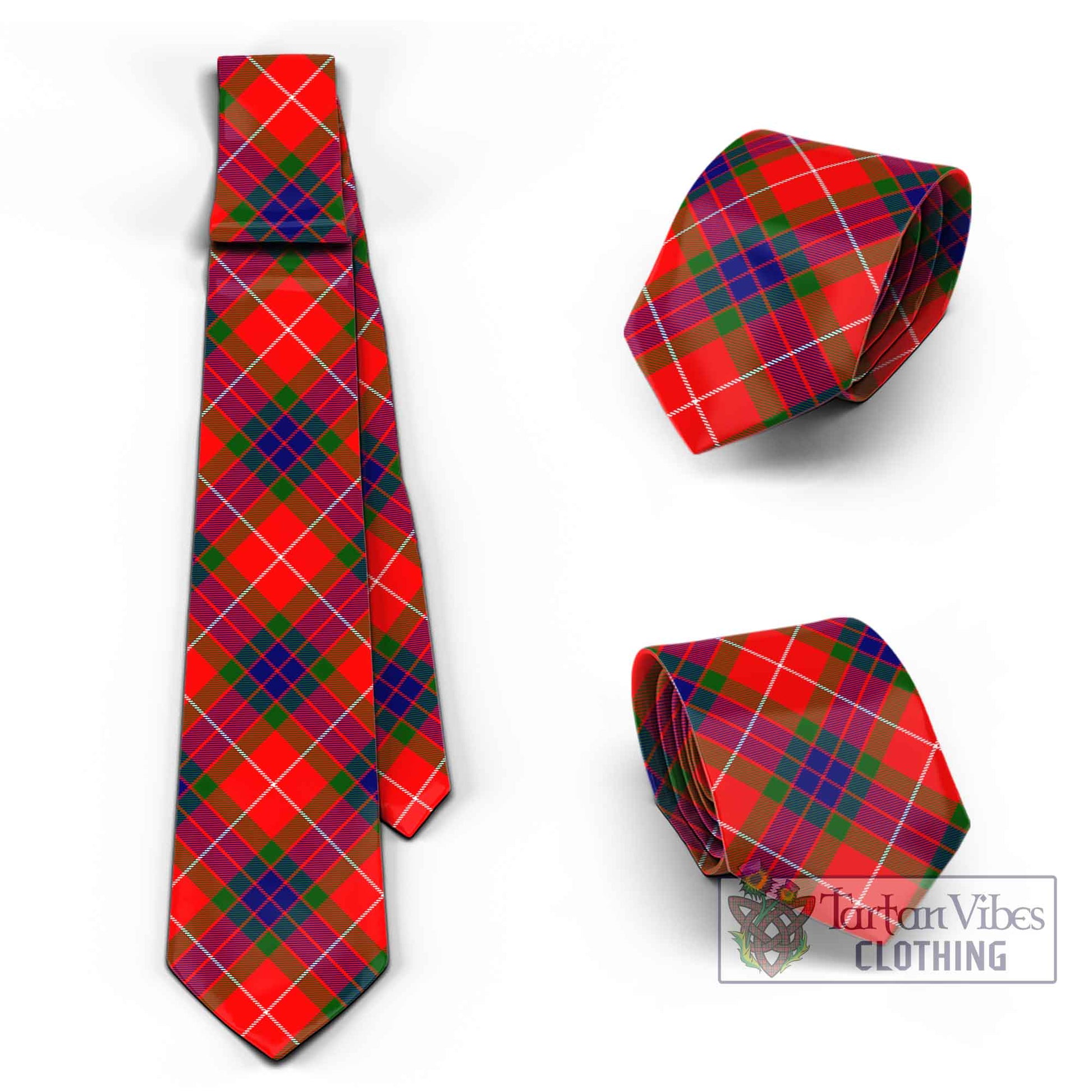 Tartan Vibes Clothing Fraser Modern Tartan Classic Necktie Cross Style