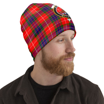 Fraser Modern Tartan Beanies Hat with Family Crest