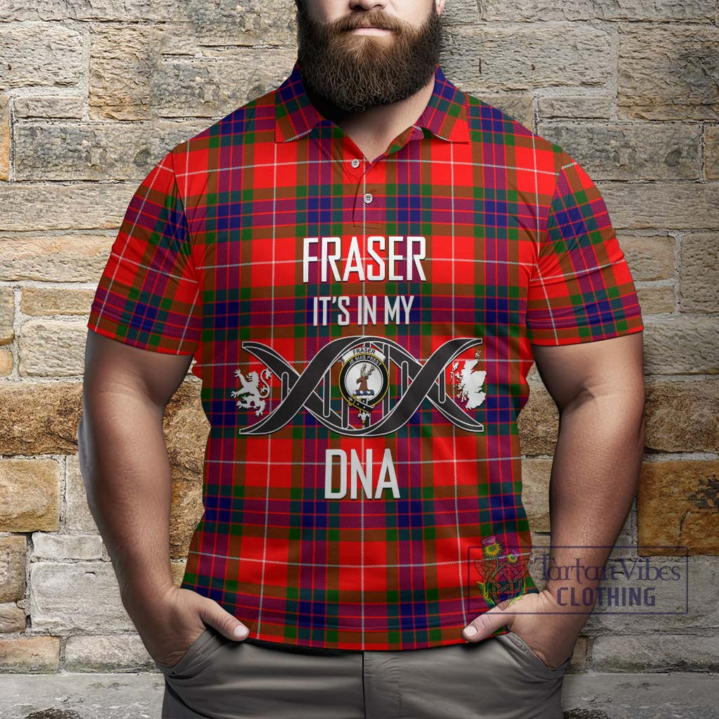 Fraser Modern Tartan Polo Shirt with Family Crest DNA In Me Style Kid - Tartanvibesclothing Shop