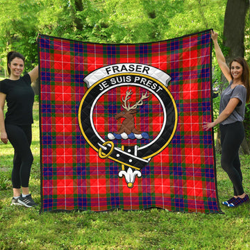 Fraser Modern Tartan Quilt with Family Crest