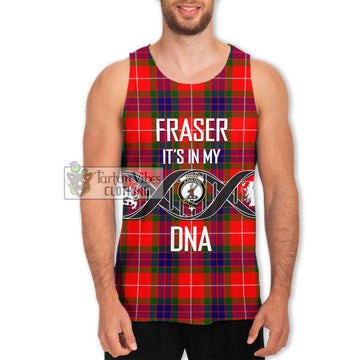 Fraser Modern Tartan Men's Tank Top with Family Crest DNA In Me Style