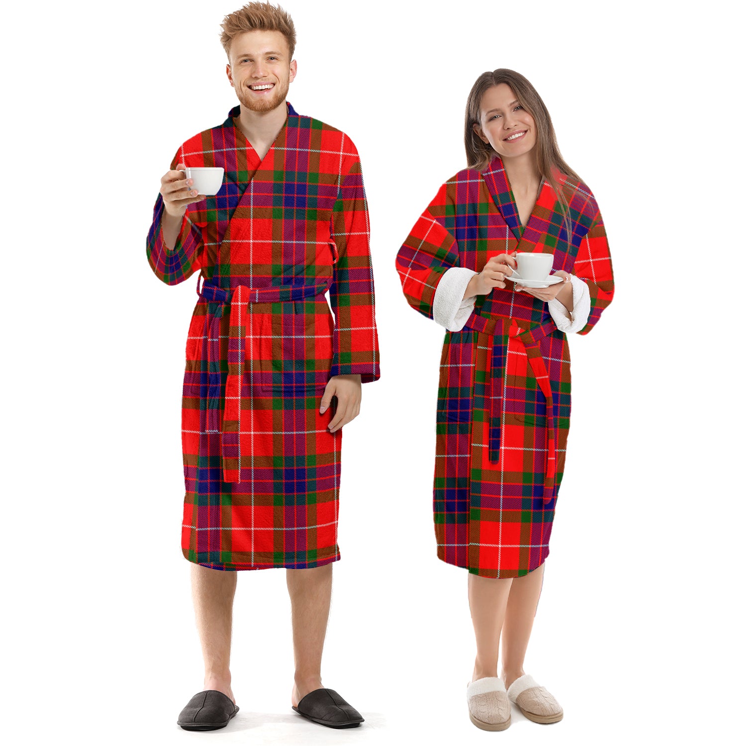 Fraser Modern Tartan Bathrobe Unisex S - Tartan Vibes Clothing