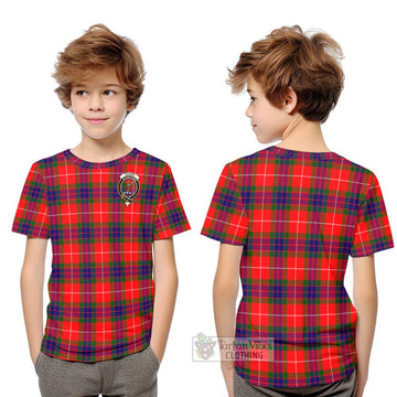 Fraser Modern Tartan Kid T-Shirt with Family Crest