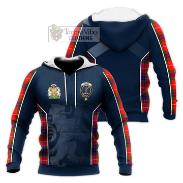 Fraser Modern Tartan Knitted Hoodie with Family Crest and Lion Rampant Vibes Sport Style