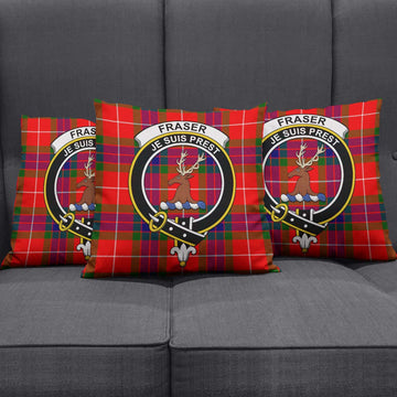 Fraser Modern Tartan Pillow Cover with Family Crest