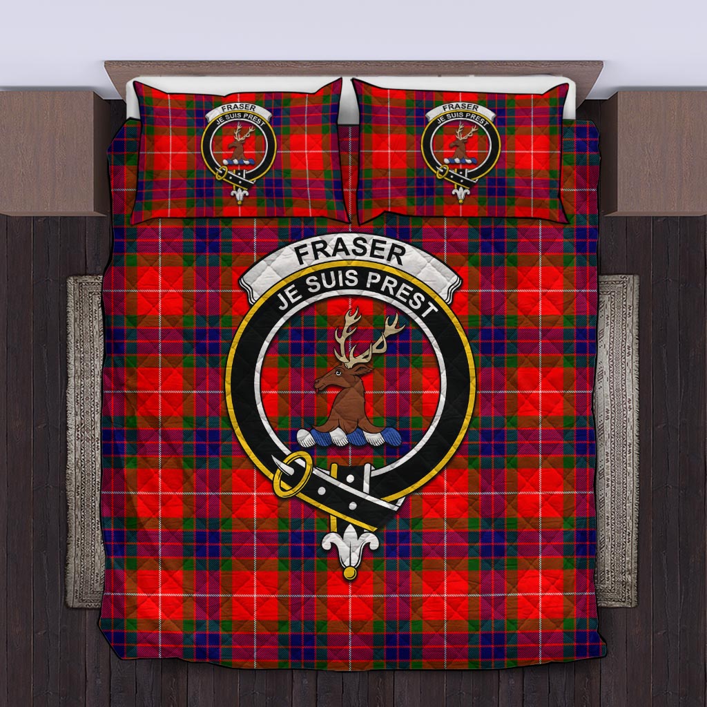 Fraser Modern Tartan Quilt Bed Set with Family Crest Twin - Tartan Vibes Clothing