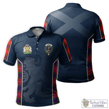 Fraser Modern Tartan Men's Polo Shirt with Family Crest and Lion Rampant Vibes Sport Style