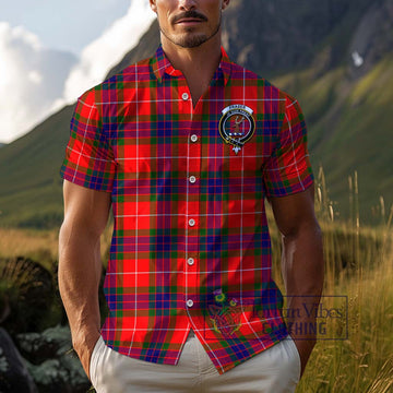 Fraser Modern Tartan Cotton Hawaiian Shirt with Family Crest