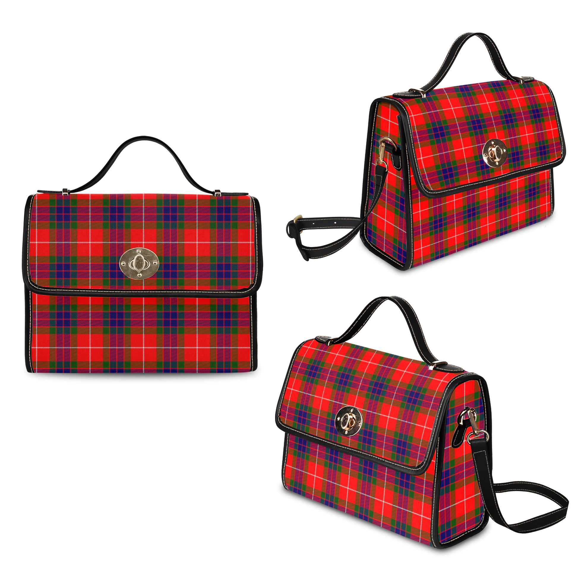 fraser-modern-tartan-leather-strap-waterproof-canvas-bag