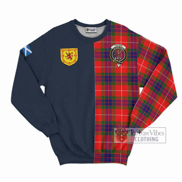 Fraser Modern Tartan Sweatshirt Alba with Scottish Lion Royal Arm Half Style