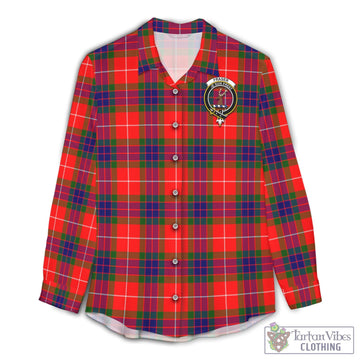 Fraser Modern Tartan Women's Casual Shirt with Family Crest