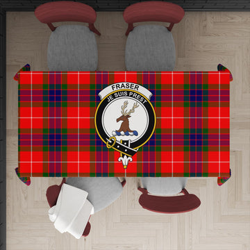 Fraser Modern Tartan Tablecloth with Family Crest