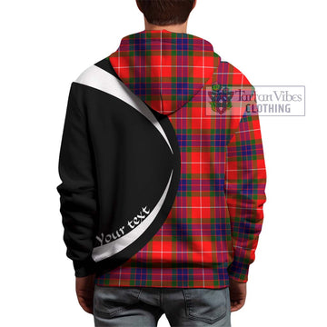 Fraser Modern Tartan Hoodie with Family Crest Circle Style