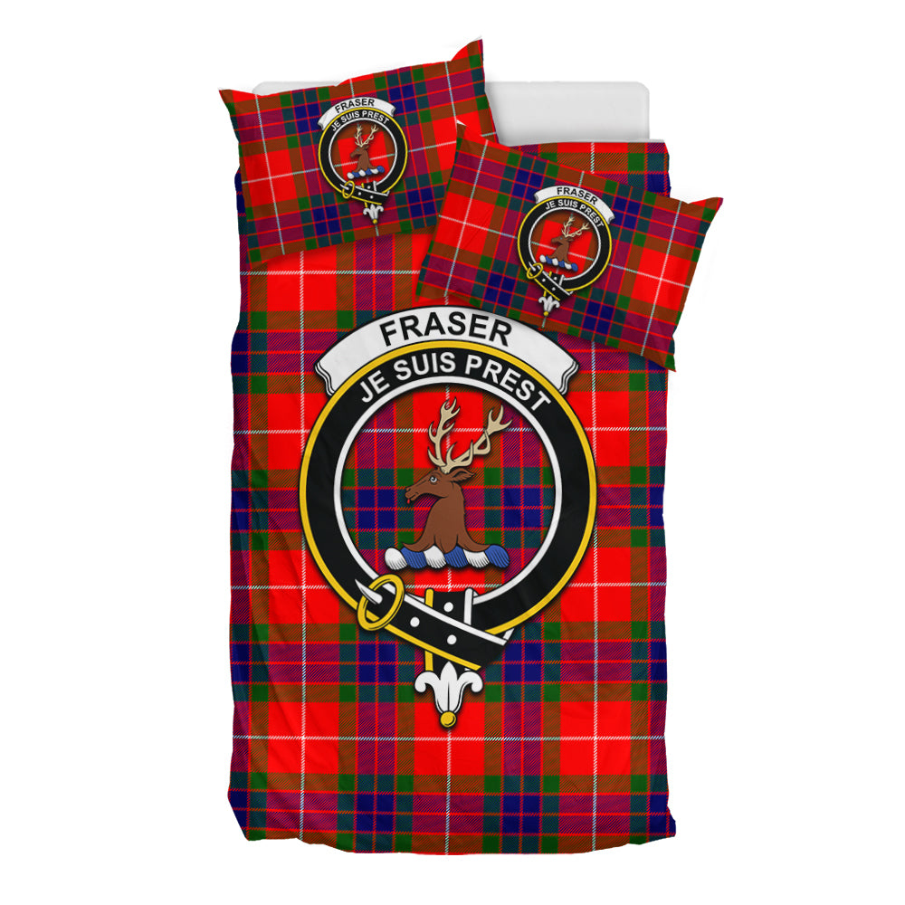 Fraser Modern Tartan Bedding Set with Family Crest - Tartan Vibes Clothing