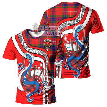 Fraser Modern Tartan T-Shirt with Epic Bagpipe Style