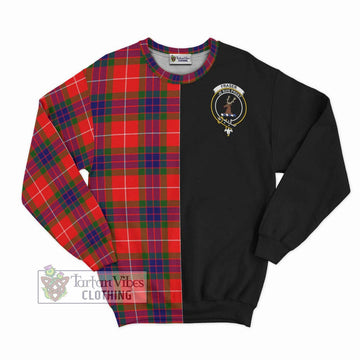 Fraser Modern Tartan Sweatshirt with Family Crest and Half Of Me Style