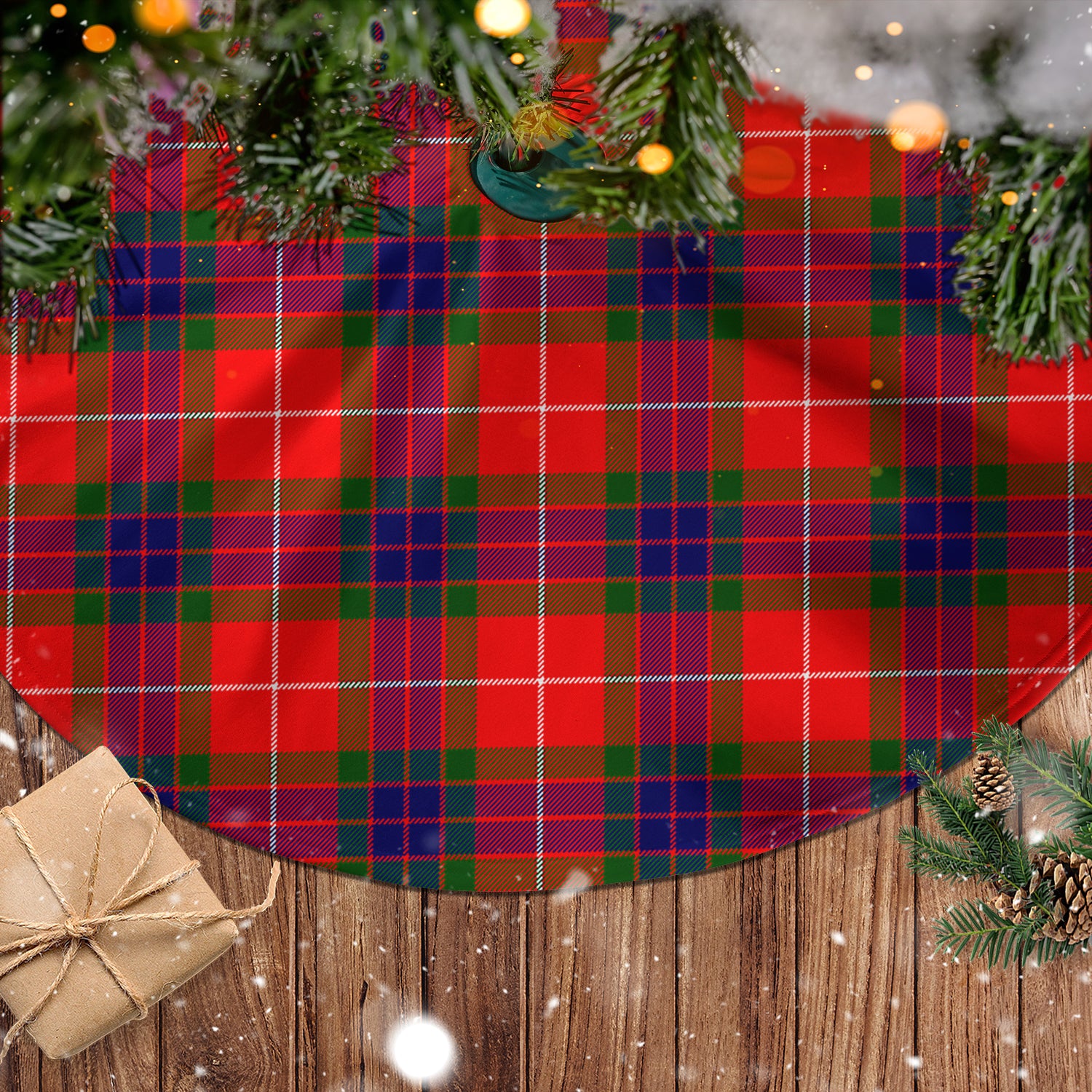 Fraser Modern Tartan Christmas Tree Skirt - Tartanvibesclothing