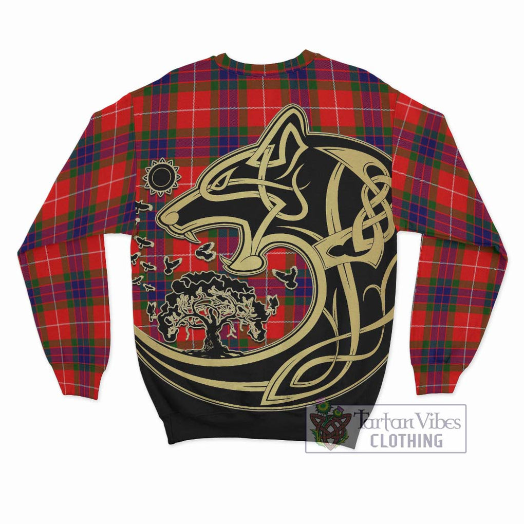 Fraser Modern Tartan Sweatshirt with Family Crest Celtic Wolf Style - Tartan Vibes Clothing