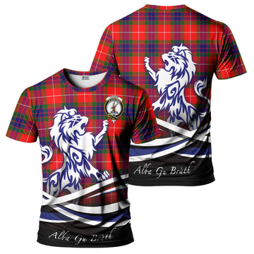 Fraser Modern Tartan T-Shirt with Alba Gu Brath Regal Lion Emblem