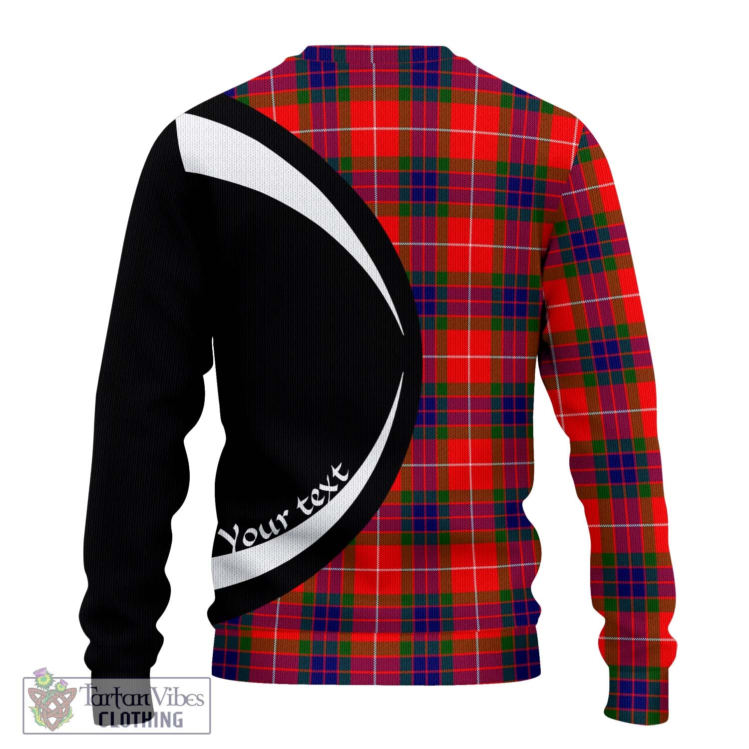 Fraser Modern Tartan Ugly Sweater with Family Crest Circle Style - Tartan Vibes Clothing