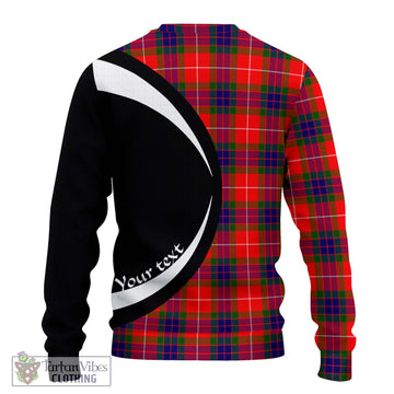 Fraser Modern Tartan Ugly Sweater with Family Crest Circle Style