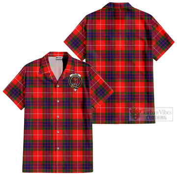 Fraser Modern Tartan Cotton Hawaiian Shirt with Family Crest