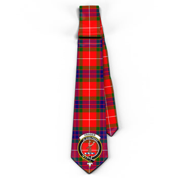 Fraser Modern Tartan Classic Necktie with Family Crest