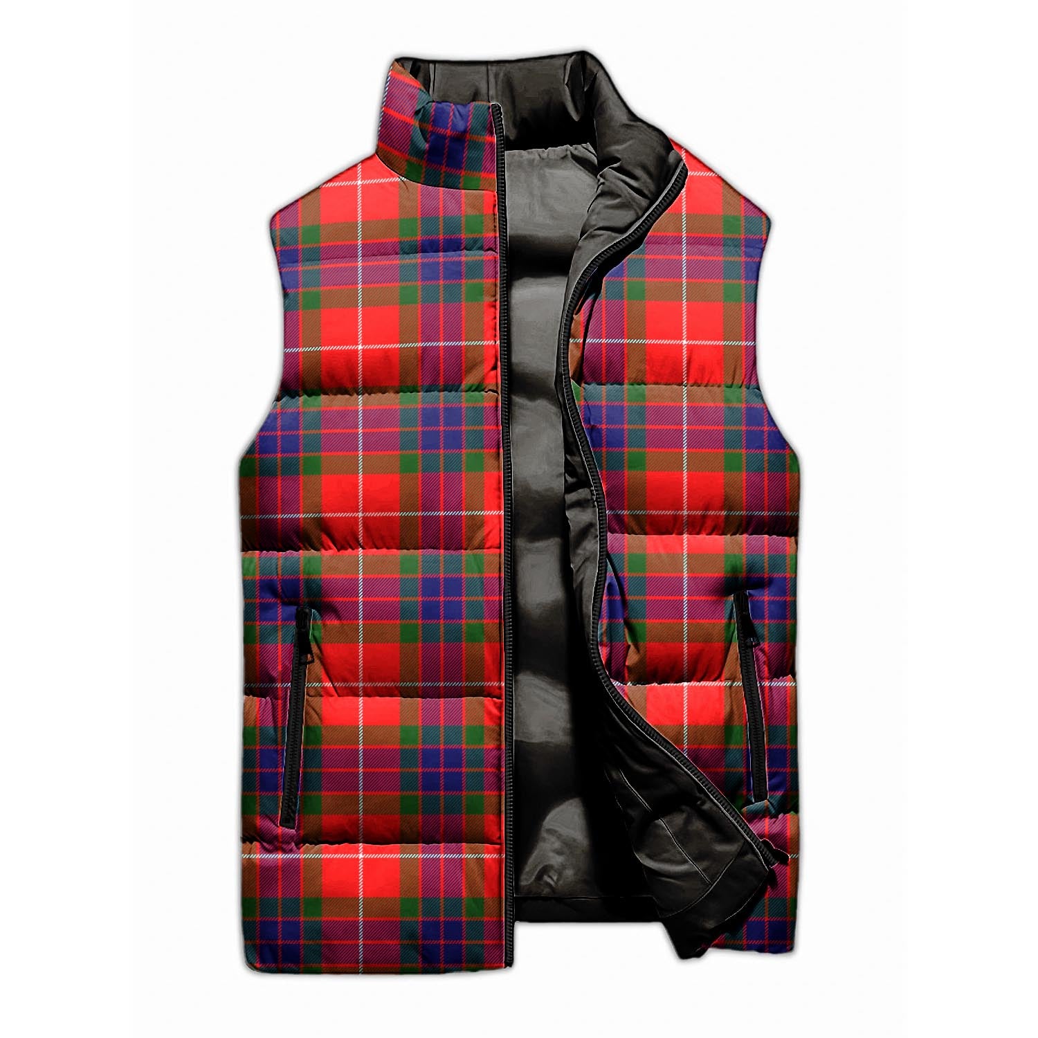 Fraser Modern Tartan Sleeveless Puffer Jacket - Tartanvibesclothing