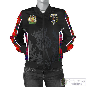 Fraser Modern Tartan Bomber Jacket with Family Crest and Scottish Thistle Vibes Sport Style