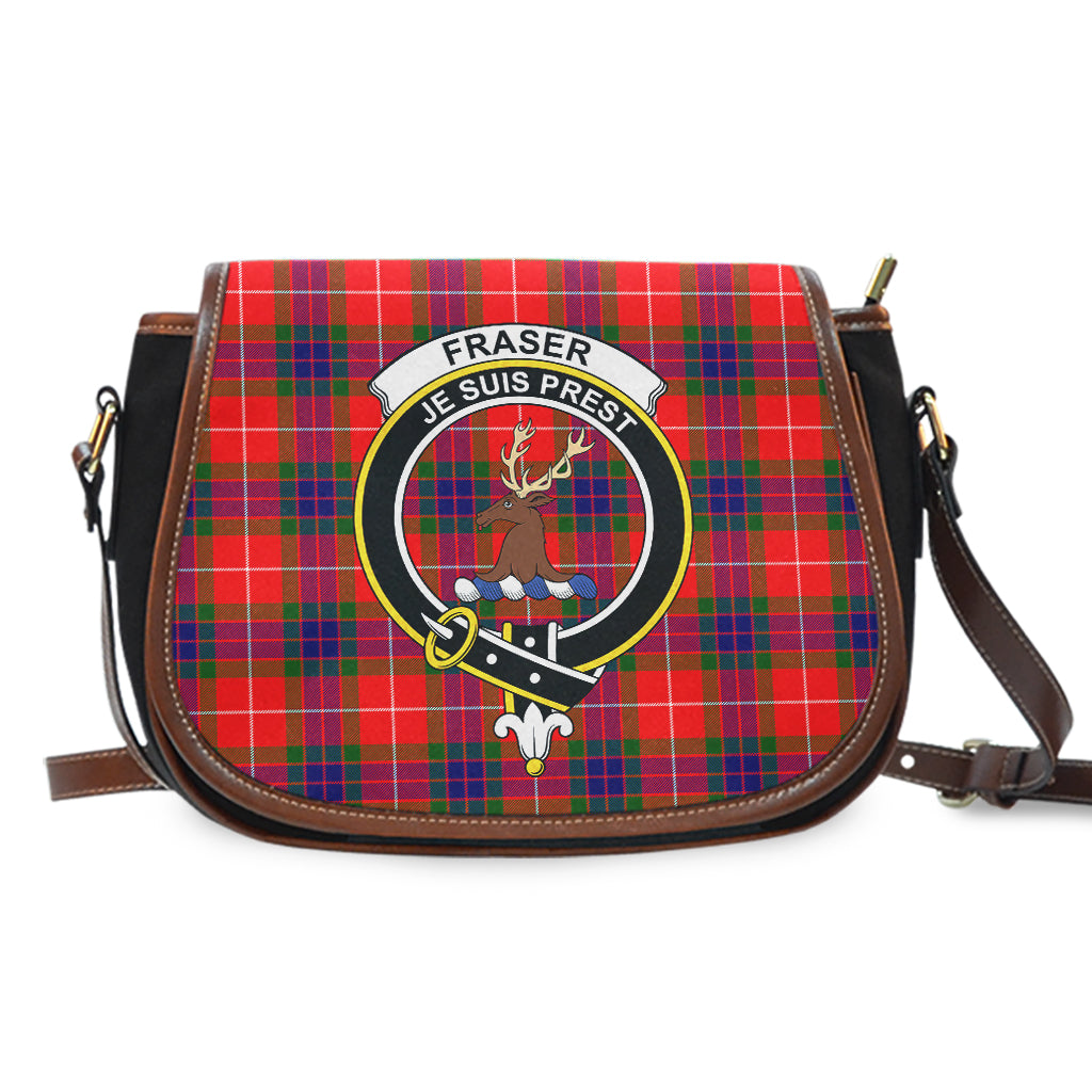 Fraser Modern Tartan Saddle Bag with Family Crest - Tartan Vibes Clothing