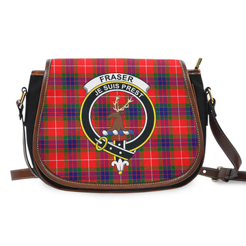 Fraser Modern Tartan Saddle Bag with Family Crest