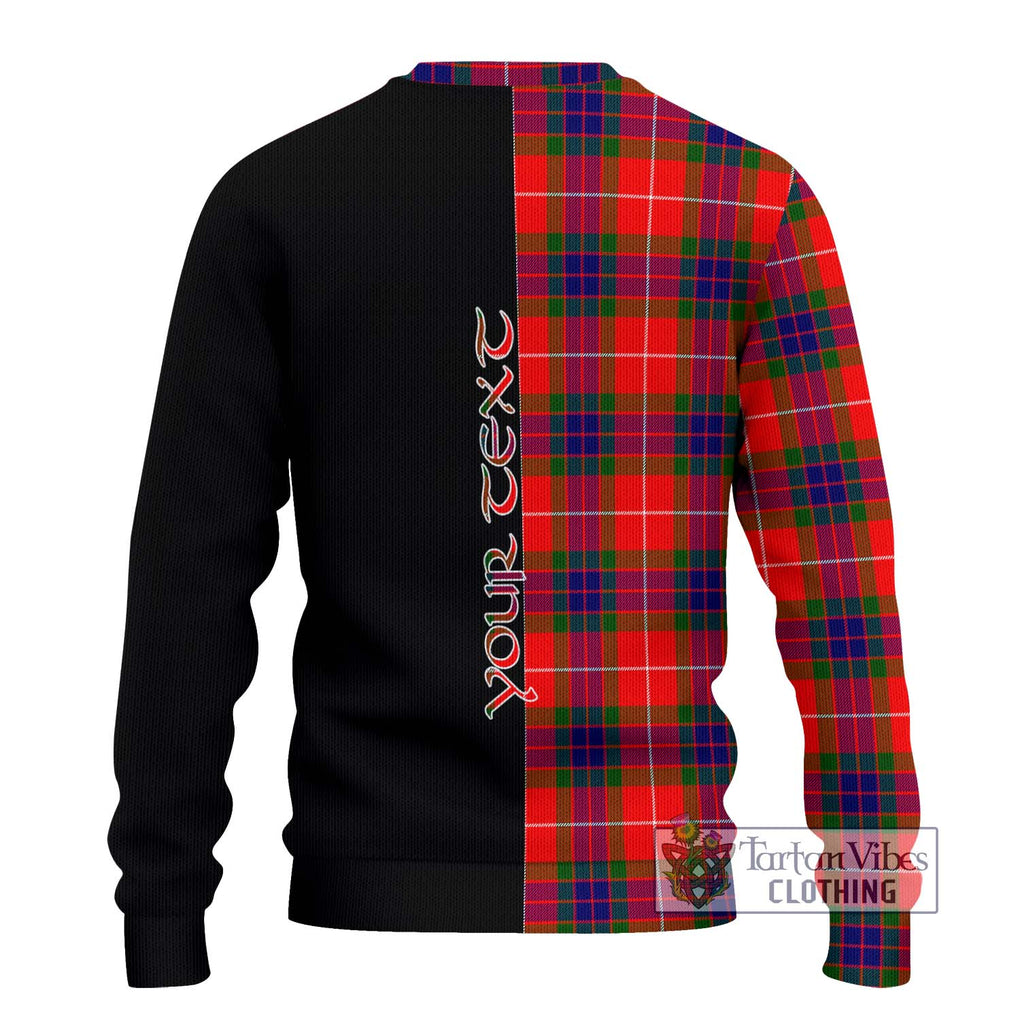 Fraser Modern Tartan Knitted Sweater with Family Crest and Half Of Me Style - Tartanvibesclothing Shop