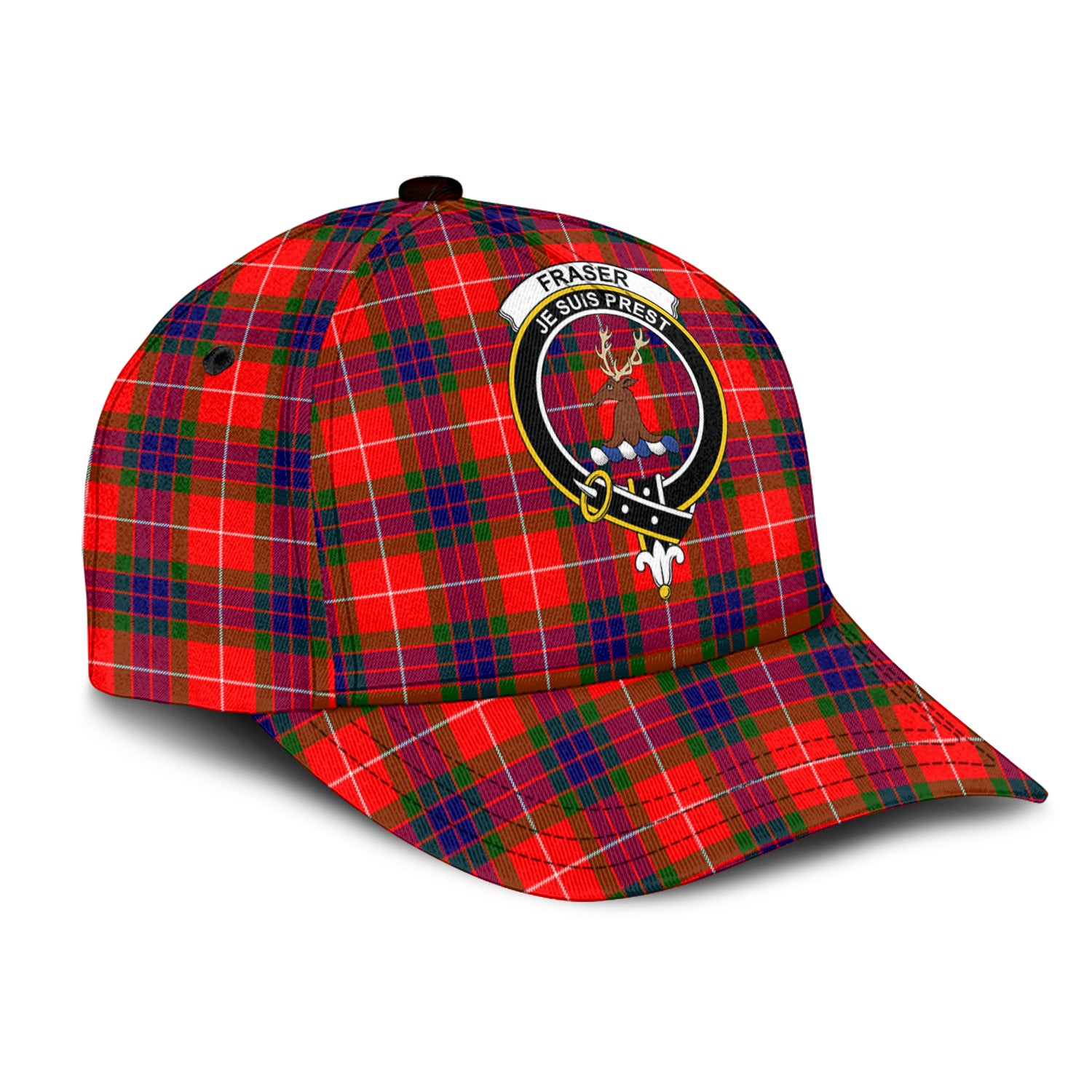 Fraser Modern Tartan Classic Cap with Family Crest - Tartan Vibes Clothing