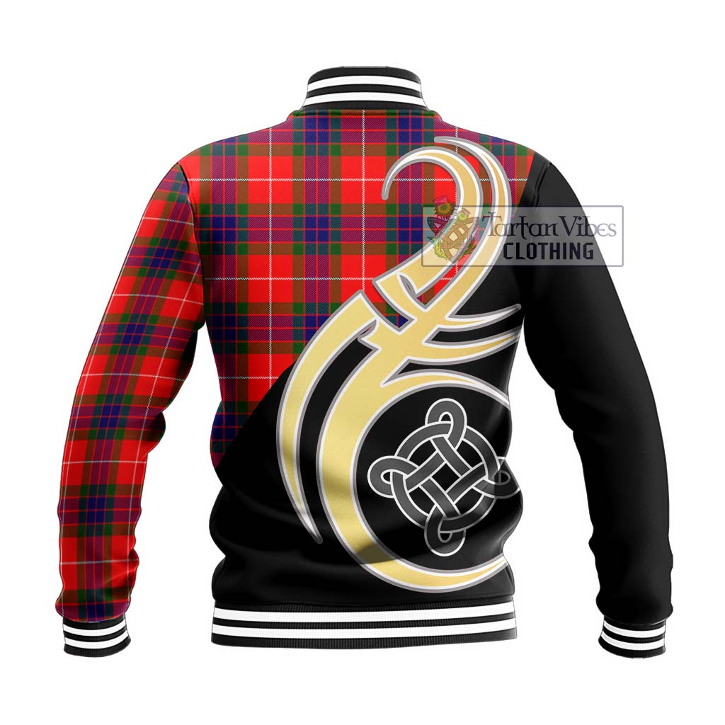 Fraser Modern Tartan Baseball Jacket with Family Crest and Celtic Symbol Style - Tartan Vibes Clothing